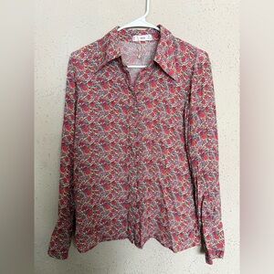 Mango Floral Button Up